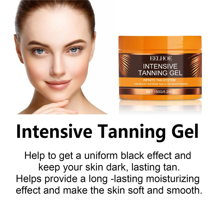 Intensive Tanning Gel Body Self Tanner Booster Sunbed Sun Bronzer Repair Nourishing Skin Coloring Sunless Fake Tan Tanning Gel