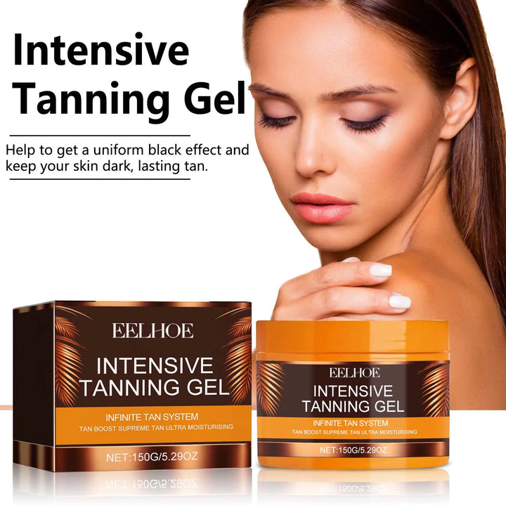 Intensive Tanning Gel Body Self Tanner Booster Sunbed Sun Bronzer Repair Nourishing Skin Coloring Sunless Fake Tan Tanning Gel