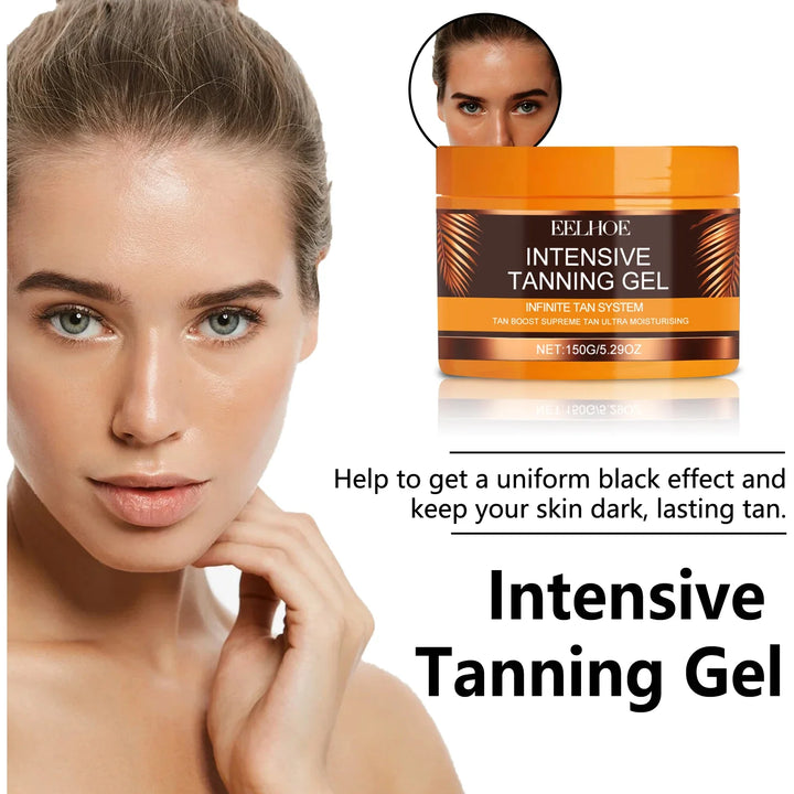 Intensive Tanning Gel Body Self Tanner Booster Sunbed Sun Bronzer Repair Nourishing Skin Coloring Sunless Fake Tan Tanning Gel
